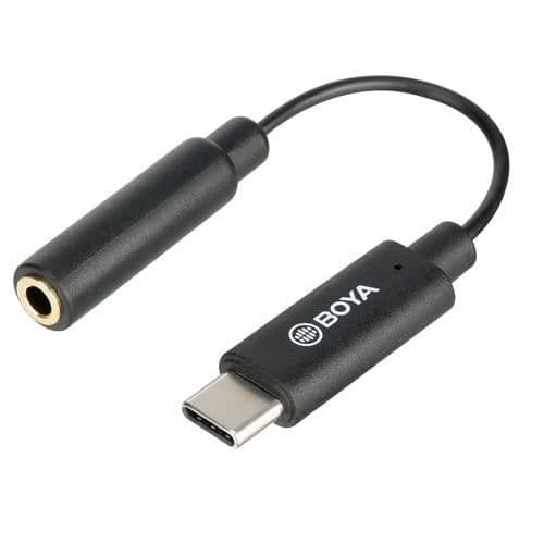 Boya Universal BY-K6 DJI Osmo Pocket 3,5 mm Audio Adapter Svart