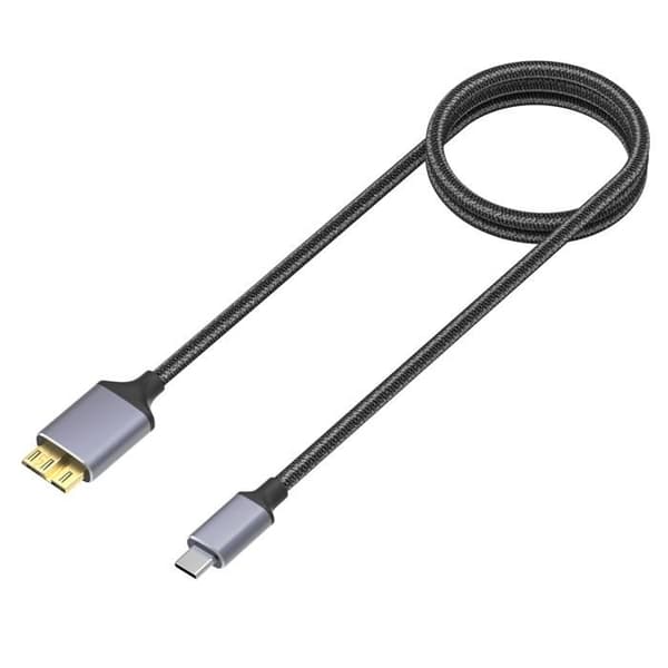 USB-C till Micro USB 3.0 kabel 1 meter för extern hårddisk kamera dator