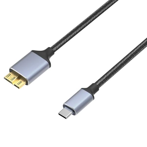 USB-C till Micro USB 3.0 kabel 1 meter för extern hårddisk kamera dator