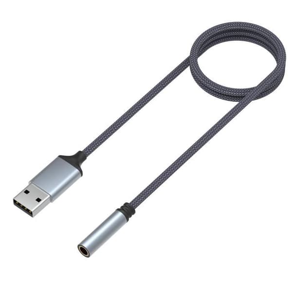 USB Audio-adapter till 3,5 mm TRRS hörlurskontakt, kompatibel med PC Windows Mac Tablet PS5 PS4