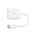 Miniatyrbild 1 av 3: Belkin adapter och omvandlare USB-C adapter + 3,5 mm ljud + laddning, vit