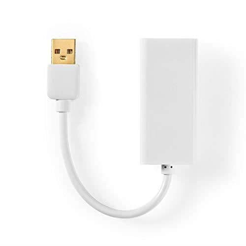NEDIS USB 2.0 USB-A hane - RJ45 honadapter 10/100 Mbit 0,2 m Vit