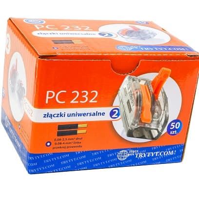 Självlåsande kontakt 2x0,2-4mm click pc 232 Tritium 50st