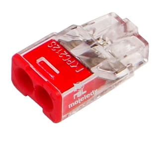 Selvspændende stik 2x2,5 PC 212S 100stk