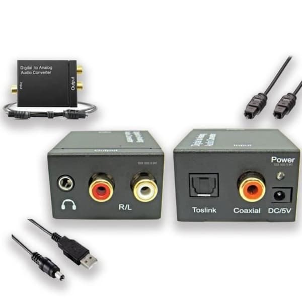 TD®SPDIF till Analog Digital Audio Converter - Digital ljudkoaxialkonverterare - TV-kabel och HDMI-dator