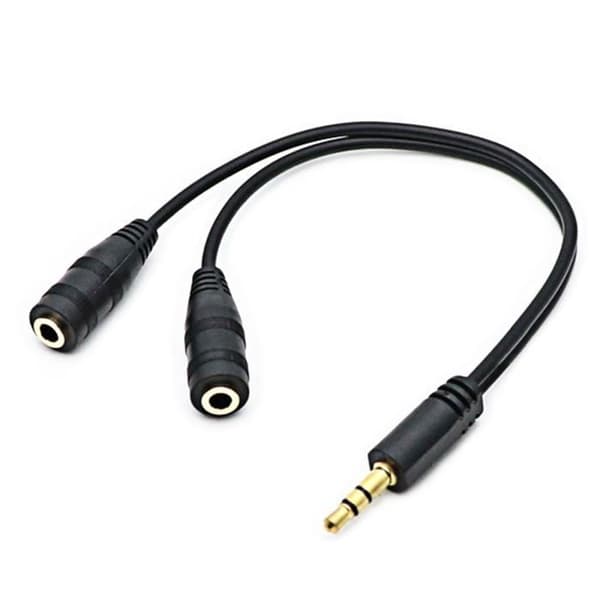 TD® Double Jack Output Coupler Adapter - 3,5 mm - kabel och kontakter för audio-video - tillbehör för hörlurar, telefon
