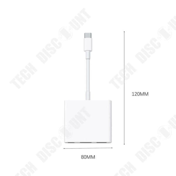 Multi-Port Adapter - TD - 3 i 1 - HDMI - USB-C - AV - Kompakt