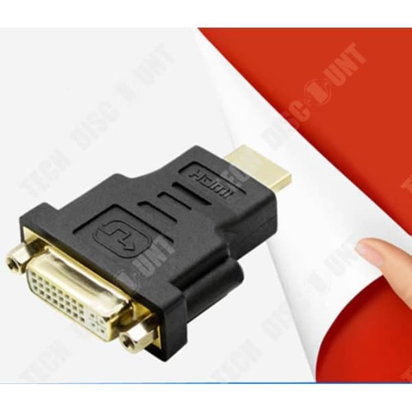 TD® DVI till HDMI hona-hane-adapter DVI till HDMI-omvandlare Dubbelriktad adapterport 1080P HD-kabel