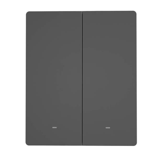 Smart WiFi veggbryter SONOFF M5-2C-80 (2-kanals, for ramme, grafitt)