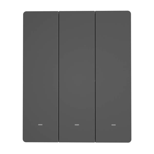 Smart WiFi veggbryter SONOFF M5-3C-80 (3-kanals, for ramme, grafitt)