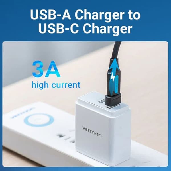 OTG-adapter, Type-C till USB 2.0, 480 Mbps, röstfunktion i spel - Vention (CDWB0) - Svart