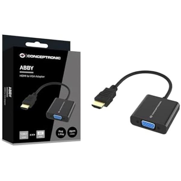 HDMI till VGA-adapter - Conceptronic - ABBY20B - 1080p - 60 Hz - 0,25 m