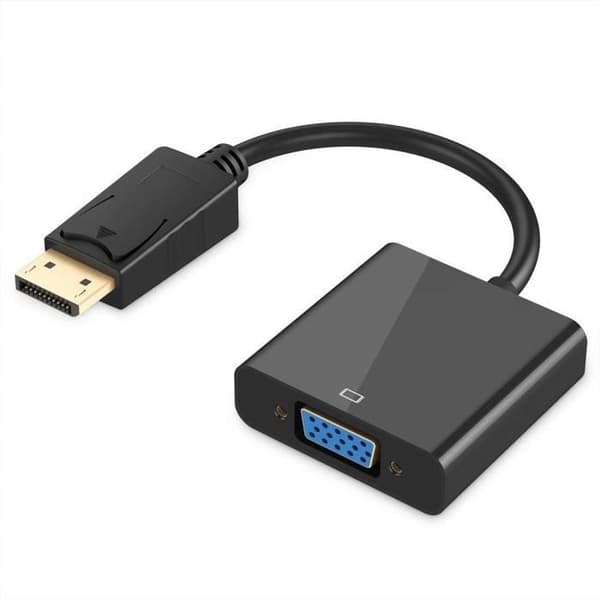 INECK® DP till VGA, DisplayPort (DP) till VGA manlig till kvinnlig adapter omvandlare DisplayPort till VGA