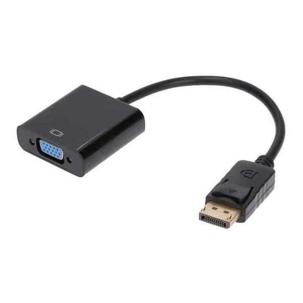 INECK® DP till VGA, DisplayPort (DP) till VGA manlig till kvinnlig adapter omvandlare DisplayPort till VGA