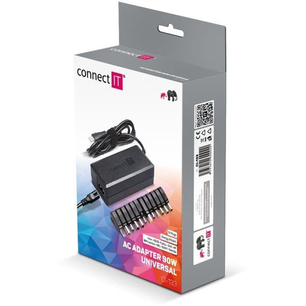 CONNECT IT CI-133 Strömförsörjning för bärbar dator 90W