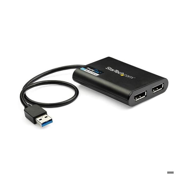 USB-adapter till dubbel DisplayPort - StarTech.com - USB 3.0 - 4K 60 Hz - 2 DP-portar - Svart