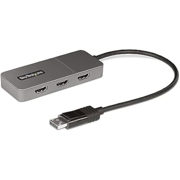 Hub MST med 3 portar - StarTech.com - DisplayPort till 3X HDMI - USB-strömförsörjning - HDR/HDMI 7.1ch - HDCP 2.2