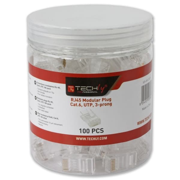 Techly IWP-JAR-C6RTY ledningsstik RJ45 Transparent