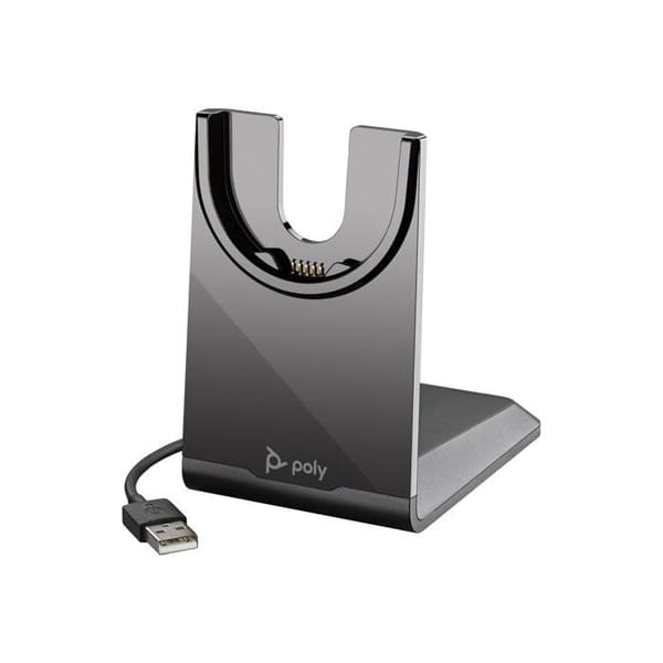 Laddstation - Poly - Voyager 43 / Focus 2 - USB-A - Trådlös laddning - Svart