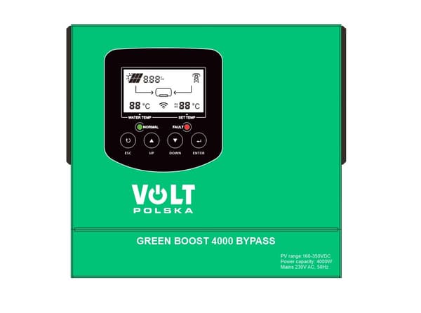 Volt Green Boost 4000 Baypass -muunnin vedenlämmitykseen, käyttöveden kattilaan