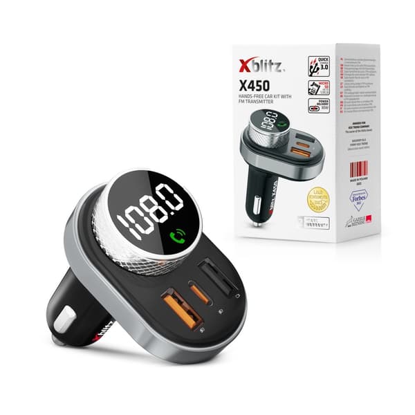 Xblitz X450 håndfrit sæt med FM-sender