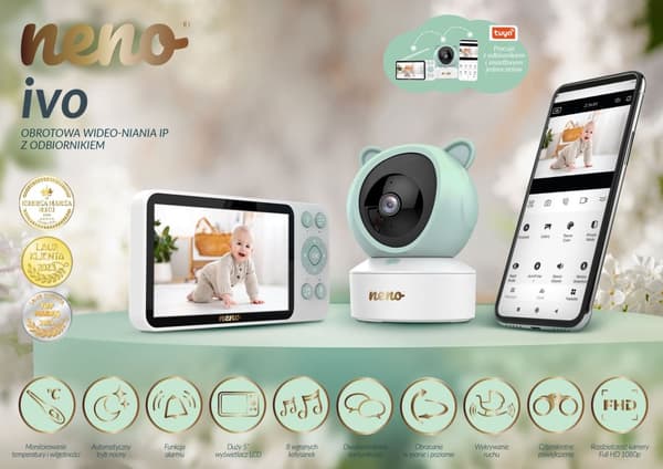NENO IVO 2,4 GHz elektronisk babyalarm med kamera