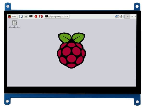 LCD-skärm 7"" 1024x600 IPS HDMI kapacitiv pekskärm för Raspberry Pi