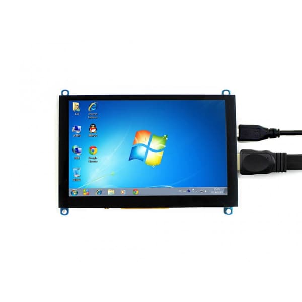 Skärm för Raspberry Pi 5"" 800x480 med kapacitiv pekskärm
