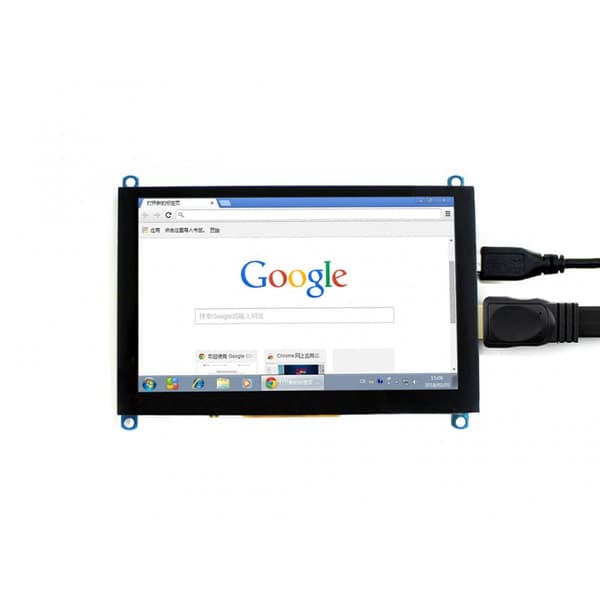 Skärm för Raspberry Pi 5"" 800x480 med kapacitiv pekskärm