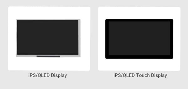 Skærm 7"" 1024 × 600 QLED HDMI til Raspberry Pi kapacitiv berøringsskærm