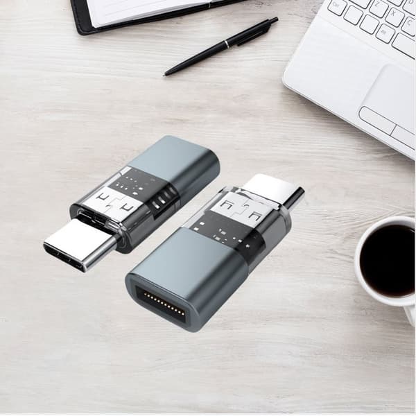 INF FD10 Type-C till Lightning Adapter - Grå, Kompakt Design