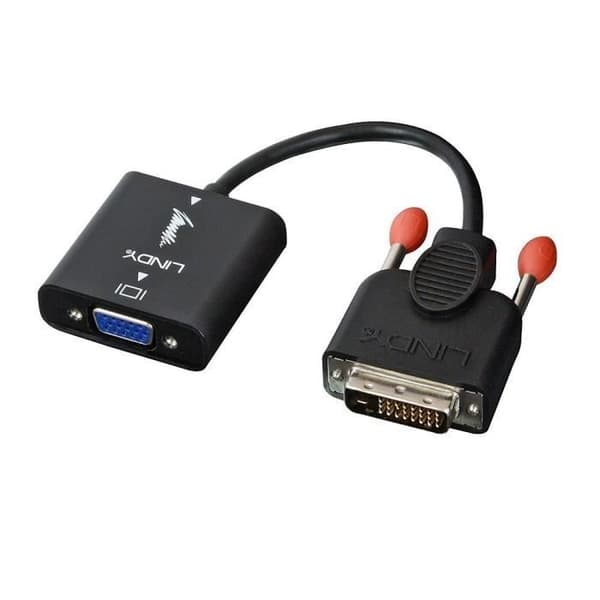 DVI till VGA-adapter - LINDY - Konverter - Upplösning 1080p - DVI-D strömförsörjning