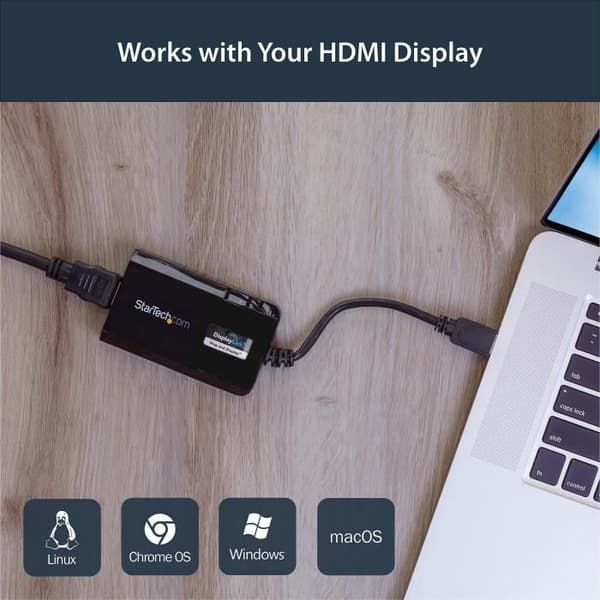 StarTech.com USB 3.0 till HDMI-videoadapter för Mac/PC - DisplayLink-certifierat externt grafikkort - 1080p (USB32HDPRO)