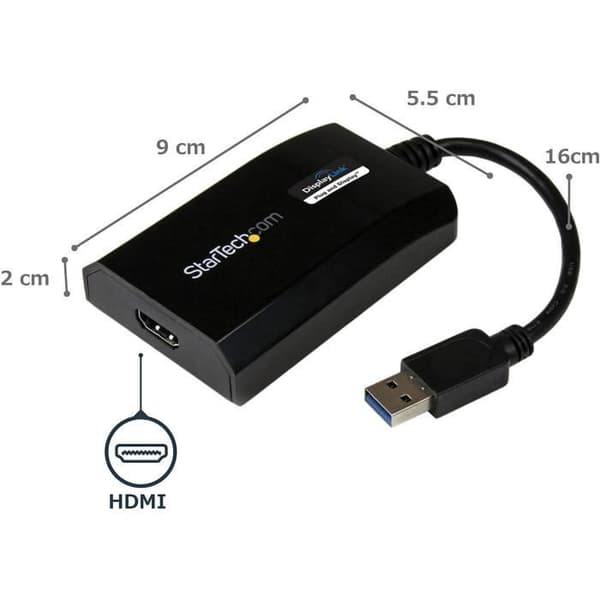 StarTech.com USB 3.0 till HDMI-videoadapter för Mac/PC - DisplayLink-certifierat externt grafikkort - 1080p (USB32HDPRO)