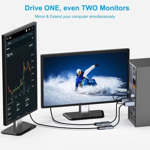 HDMI till DisplayPort-adapter - BENFEI - 4K 60Hz-omvandlare - PS5-kompatibel - Xbox - Grå
