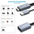 Miniatyrbild 2 av 3: HDMI till DisplayPort-adapter - BENFEI - 4K 60Hz-omvandlare - PS5-kompatibel - Xbox - Grå