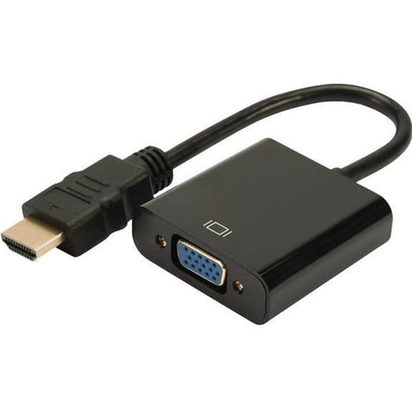 HDMI till VGA-adapter - DIGITUS - DA-70461 - 0,10 m - Upplösning 1920x1080 - Svart