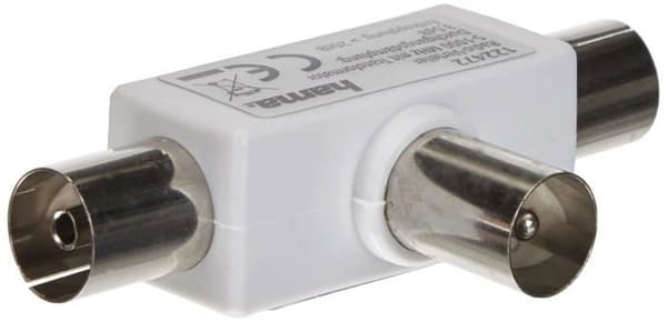 Antennkoppling - Hama antennkontakt - 00043159 - Splitter, koaxialkontakt - 2 koaxialuttag