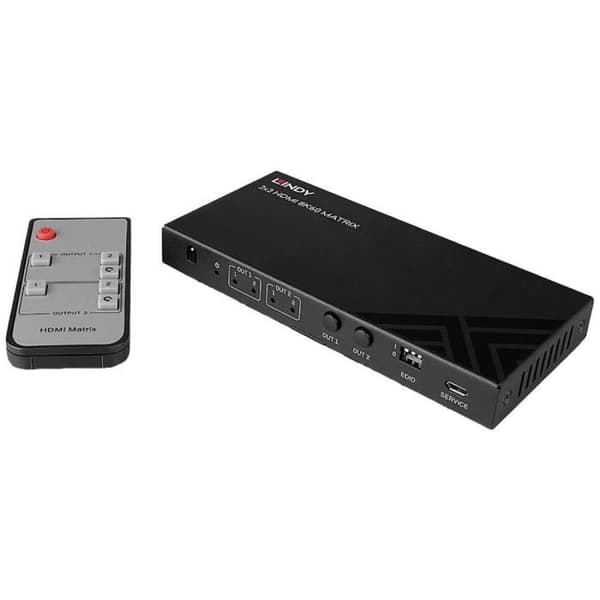 LINDY 38313 HDMI matrix switch 7680 x 4320 pixlar svart