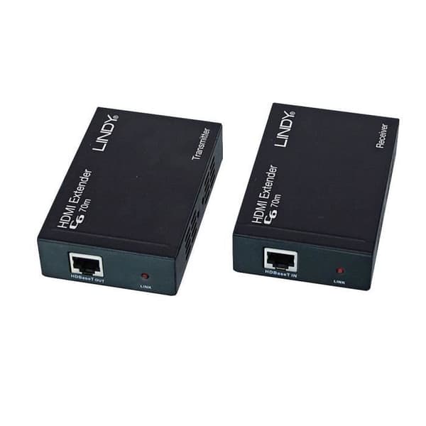 LINDY C6 HDBaseT HDMI &amp; IR-förlängningssats med PoC - 70m