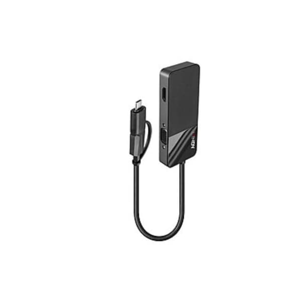 USB 3.0 Typ A & C till HDMI & VGA Converter Svart