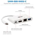 Miniatyrbild 1 av 4: USB-C-adapter - Tripp Lite - U444-06N-H4GU-C - HDMI 4K - USB-A - Gigabit Ethernet