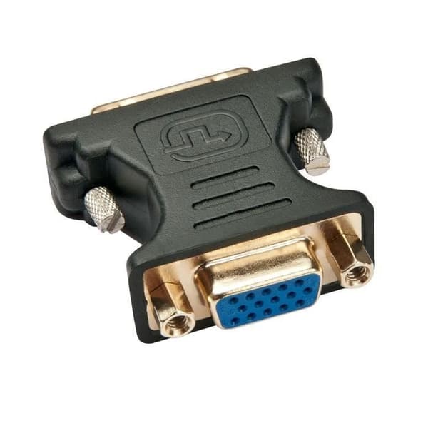 DVI/VGA-adapter - LINDY - DVI-I till HD15 - Svart - Analog - VGA-skärm