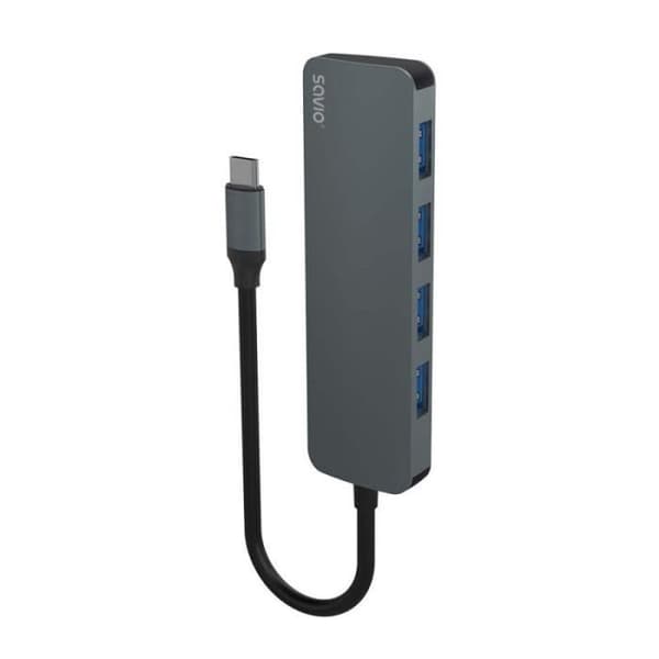 SAVIO USB-C-hubb - 4 x USB-A, - AK-54
