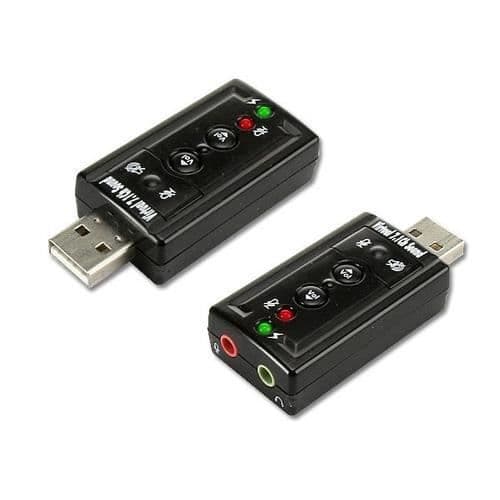 Connectland AD-USB-TO-AUDIO-MIN USB-ljudadapter - Svart