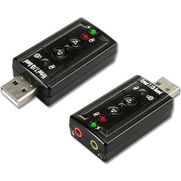 Connectland AD-USB-TO-AUDIO-MIN USB-ljudadapter - Svart