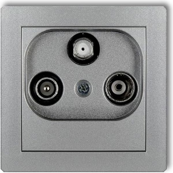 Karlik - 7DGS - Antennuttag Dekor RTV-SAT slutlig 1,5dB metallisk silver ()