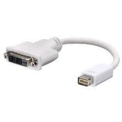 Mini-DVI till DVI-D-adapter - LINDY - 41000 - Vit - Mini-DVI-hanhane - DVI-D-honkoppling