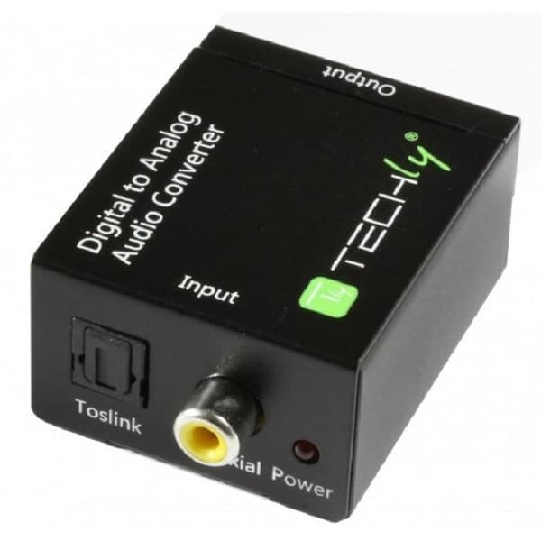 Ljudkonverterare - Inte specificerad - Digital till analog - Koaxial och Toslink - Stereo L/R - 24 bitar