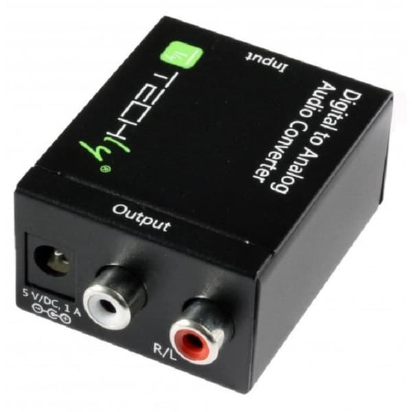 Ljudkonverterare - Inte specificerad - Digital till analog - Koaxial och Toslink - Stereo L/R - 24 bitar